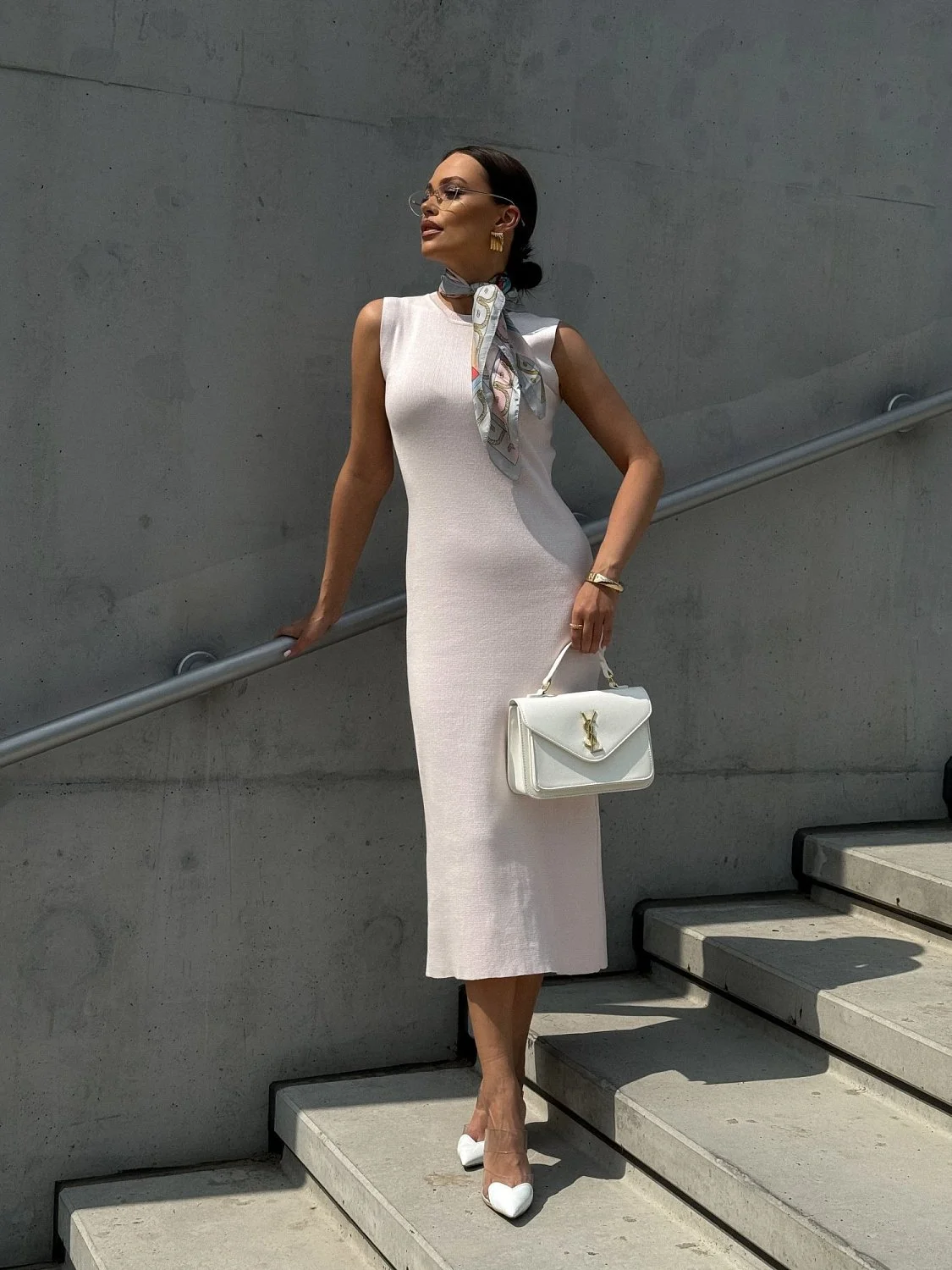 Платье трикотажное CHIC цв. нежный розовый