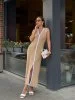Платье трикотажное SLIM цв.бежевый