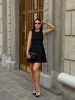 Платье-мини А-силуэта MONACO цвет чёрный