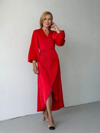 Купить Платье на запах MUSE цвет красный в фирменном магазине спортивной одежды Brillante.by